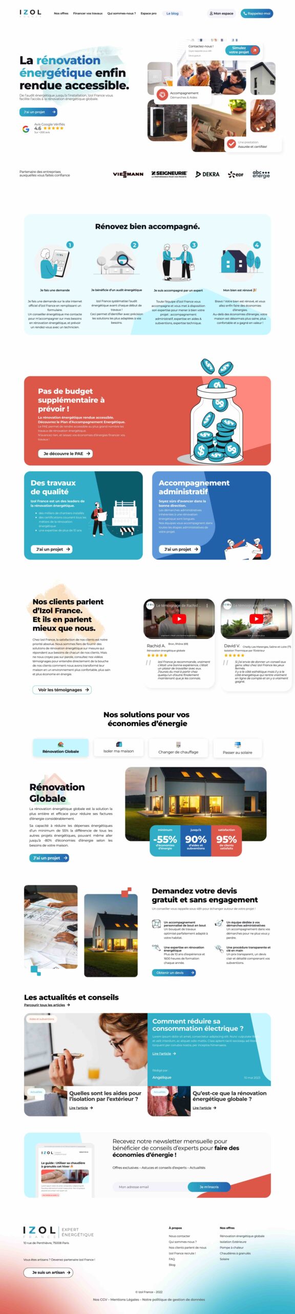 Création d'un site e-commerce - ANGELIQUE DAMOUR Design Studio - Izol France - page d'accueil